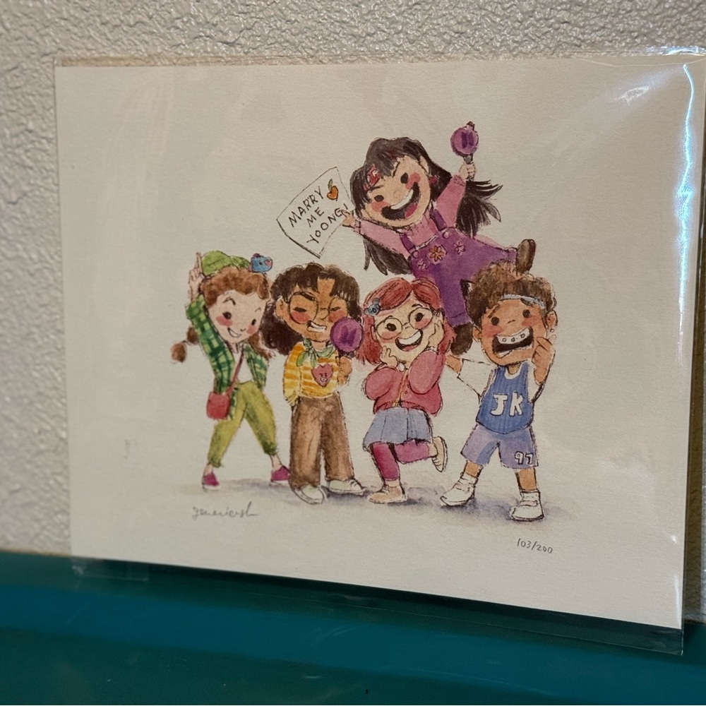 Le Petit Elefant - Turning Red x BT21 x BTS ARMY Art Print